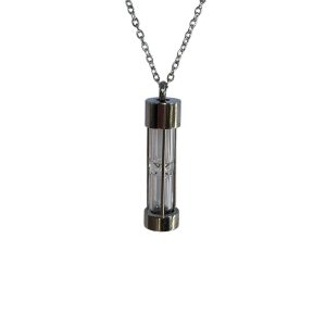 Colgante Urna Reloj Plateado