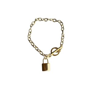 Pulsera Dorada Candado